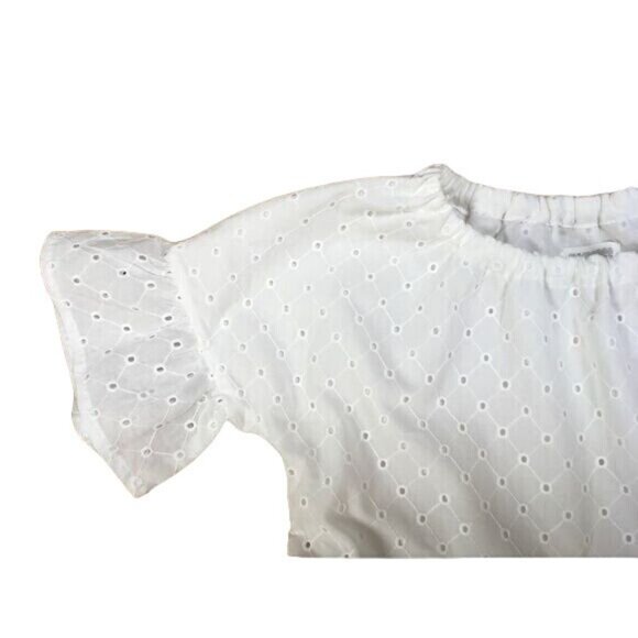 Gymboree White /Ivory Eyelet Girl's Dress, Size 7 - Picture 3 of 4